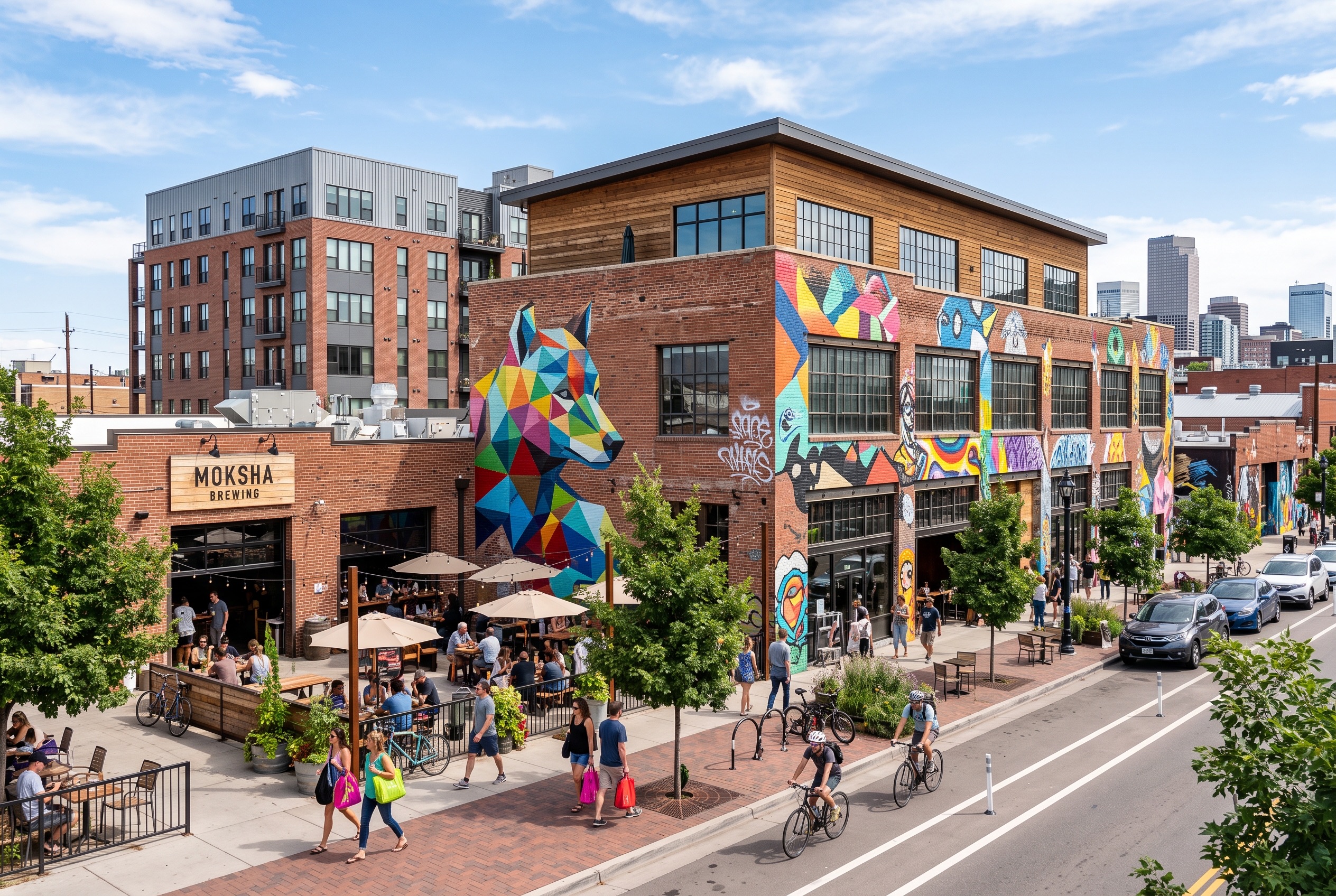 RiNo (River North Arts District) neighborhood in Denver, Colorado